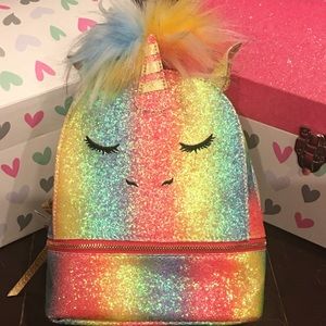 Under One Sky Rainbow Unicorn Pom-Pom Backpack